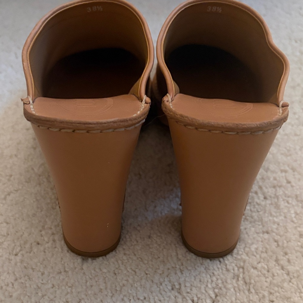Tod's Tan Leather Heeled Mules - Picture 5 of 8